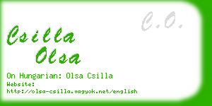 csilla olsa business card